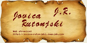 Jovica Rutonjski vizit kartica